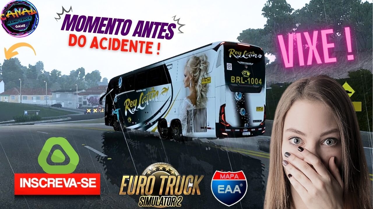 ETS2 ACIDENTE NO MAPA EAA MARCOPOLO 1600LD/ETS2 ACCIDENT ON MAP EAA MARCOPOLO 1600LD