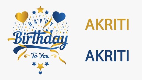 Happy Birthday to Akriti - Hindi Birthday Wish From Birthday Bash