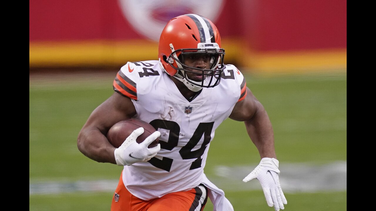 Nick Chubb will lead the NFL in rushing in the 2023 season. What y’all think? Who y’all got!.