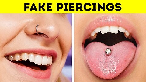 EFFECTIVE BEAUTY HACKS || FAKE PIERCINGS & TATTOOS