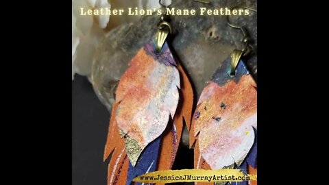 LIONS MANE, 3 inch, leather feather