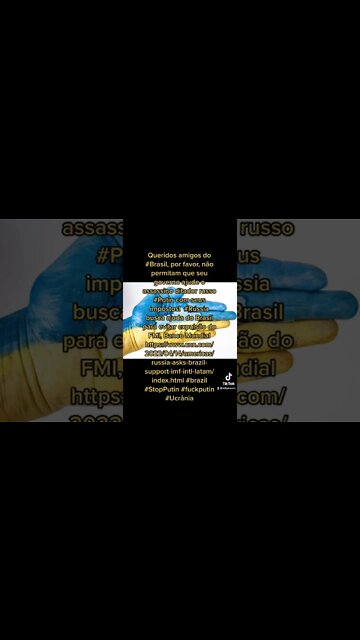 #brasil, não permitam que seu governo ajude #Putin com seus impostos! #StopPutin #fuckputin #Ucrânia
