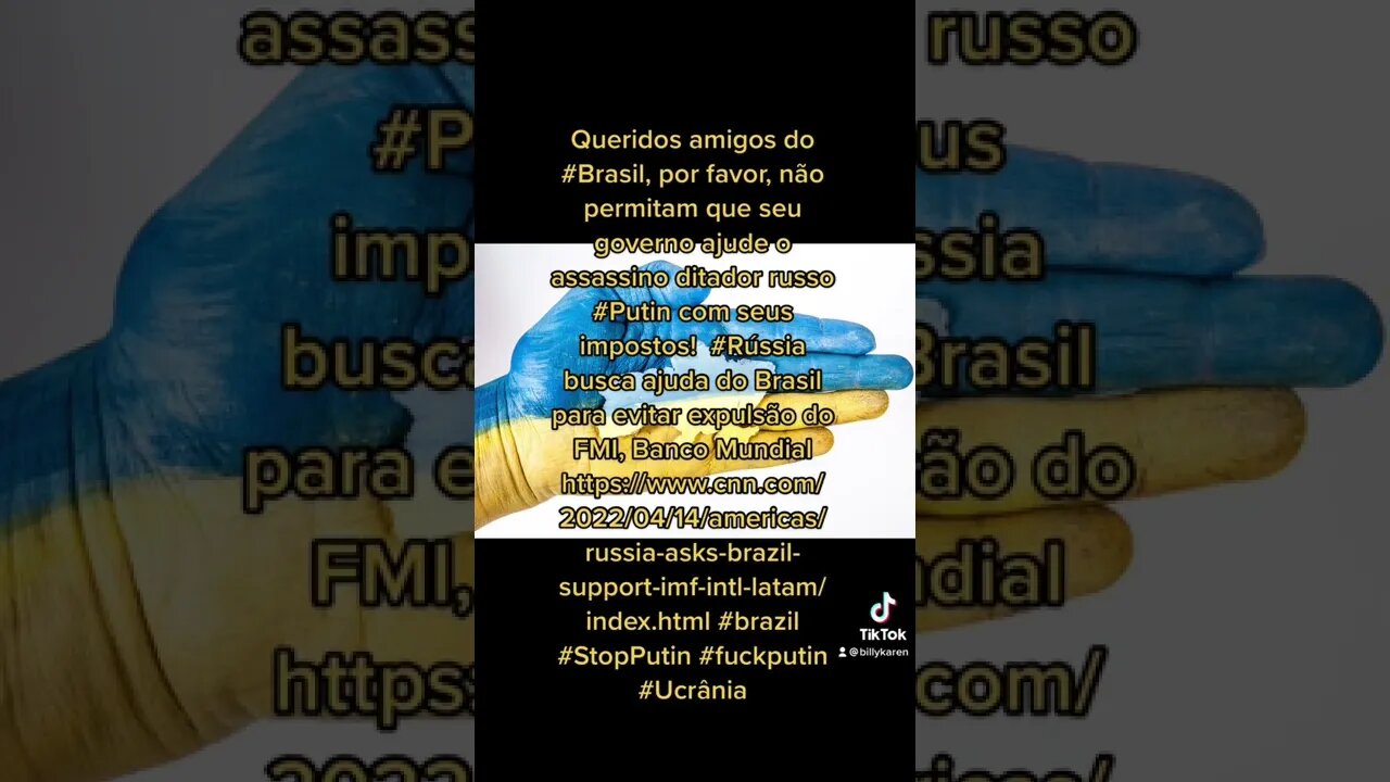 #brasil, não permitam que seu governo ajude #Putin com seus impostos! #StopPutin #fuckputin #Ucrânia