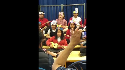 The end year celebration- year three Cassie singing- You can count on me!