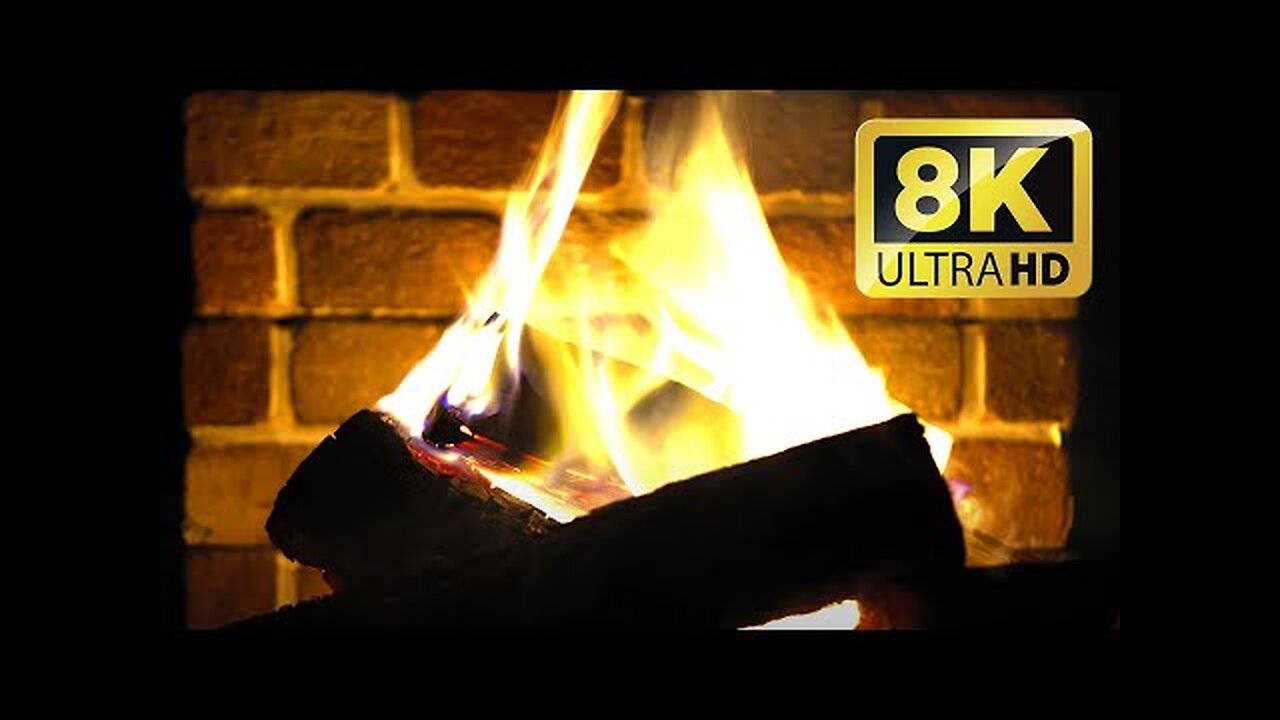 Real Fireplace Ambience 8K (1 HOUR)