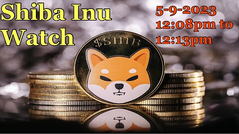 Shiba Inu Watch 5-9-2023 12:08pm to 12:13pm