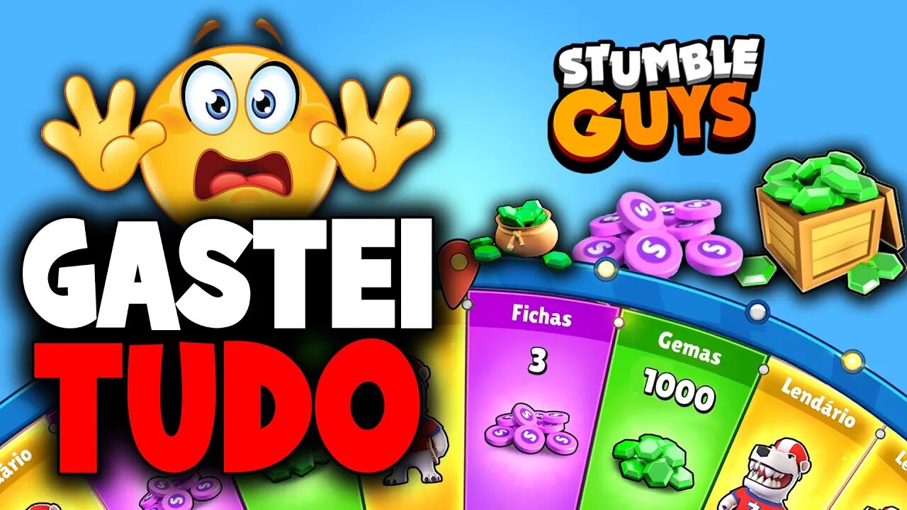 Gastei todas gemas e moedas no Stumble Guys e no fim ...