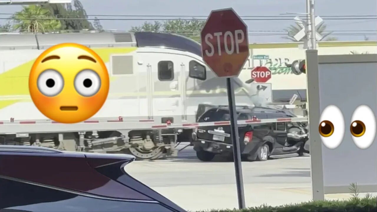 Family Leaves Car On Tracks With Oncoming BrightLine Train