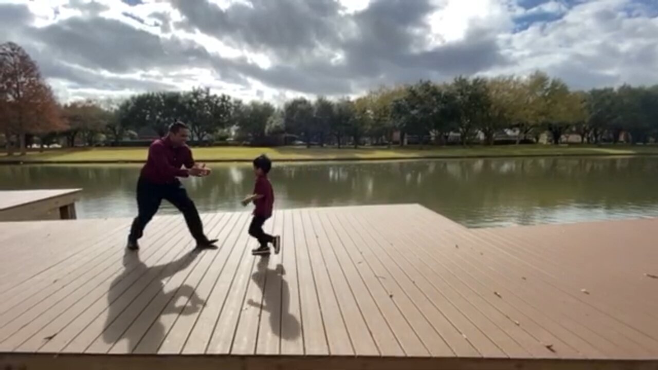 Slowmo toss in the air