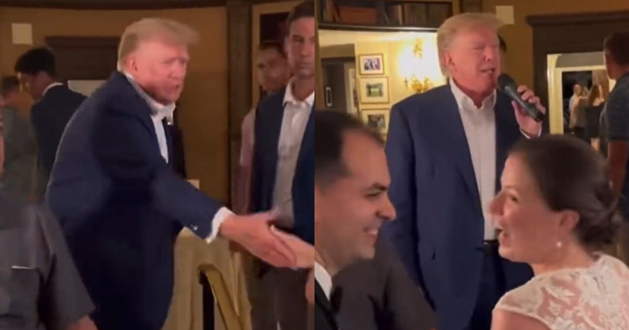 Trump Shows Up at Wedding Hours After DC Indictment. Watch How's He Greeted.