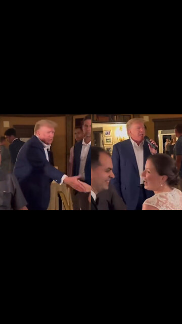 Trump Shows Up at Wedding Hours After DC Indictment. Watch How's He Greeted.