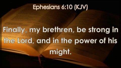 Sunday Morning, May 8 - Be Strong In The Lord