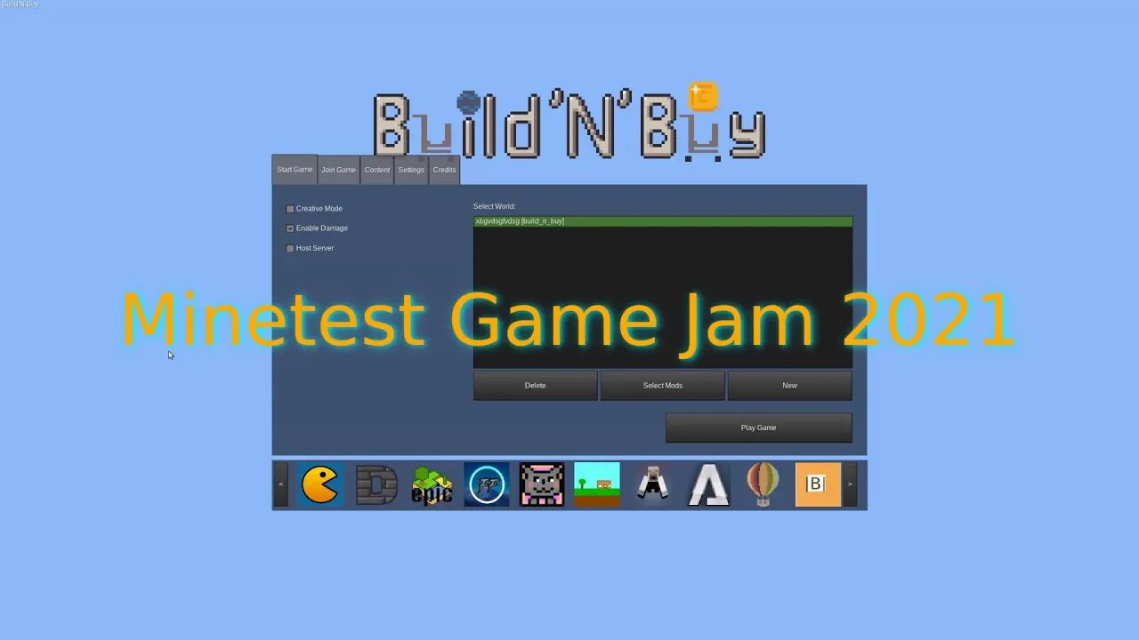 Minetest Game Jam 2021 | Build'N'Buy (Placed 8th)