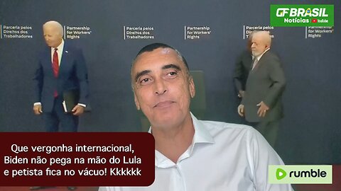 Ô coitado, ficou só na vontade de apertar a mão do vô Biden. Vexame internacional!