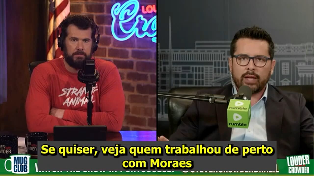 Eduardo bolsonaro e Paulo Figueiredo consede entrevista a Steven Crowder