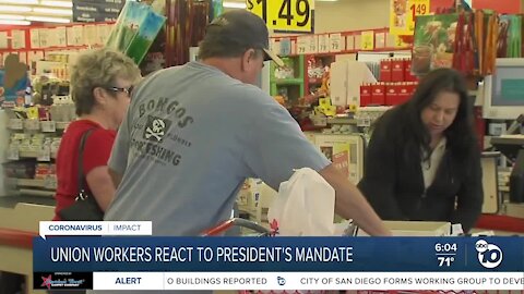 Union workers react to president's mandate