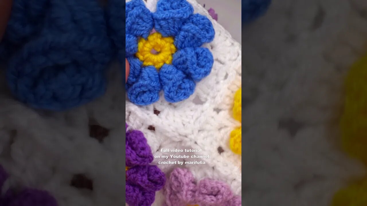 How to crochet and join motif simple short tutorial by marifu6a
