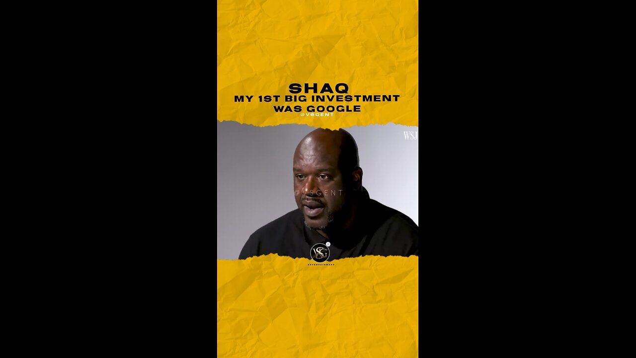 @shaq My 1st big investment was google. #shaq 🎥 @wsj