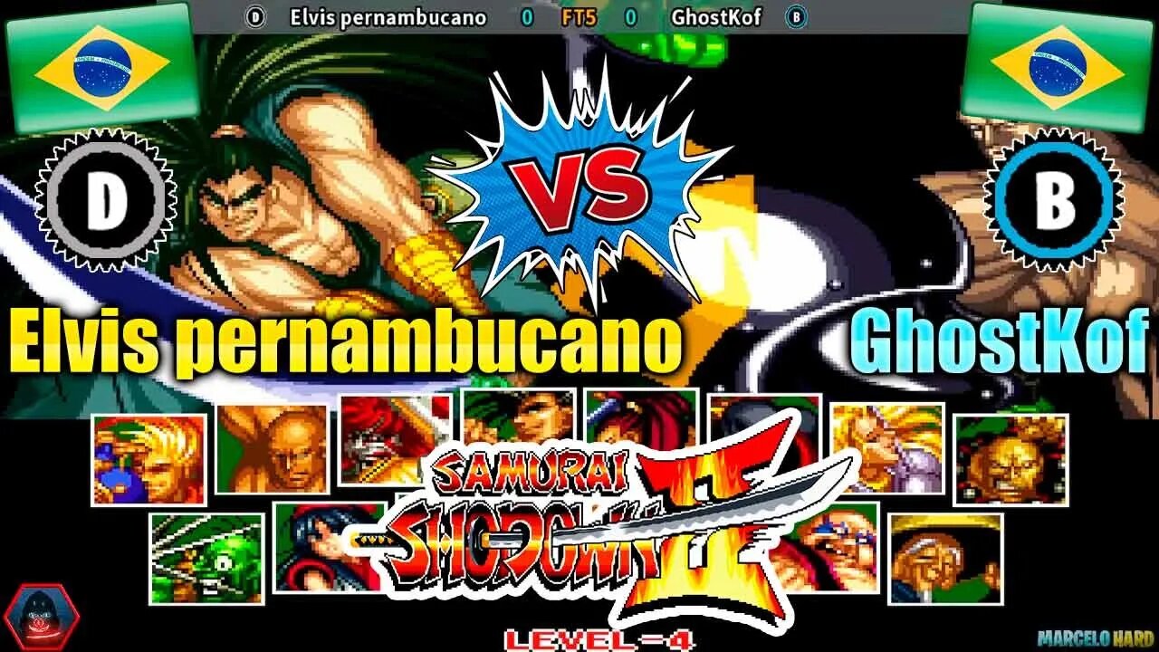 Samurai Shodown II (Elvis pernambucano Vs. GhostKof) [Brazil Vs. Brazil]