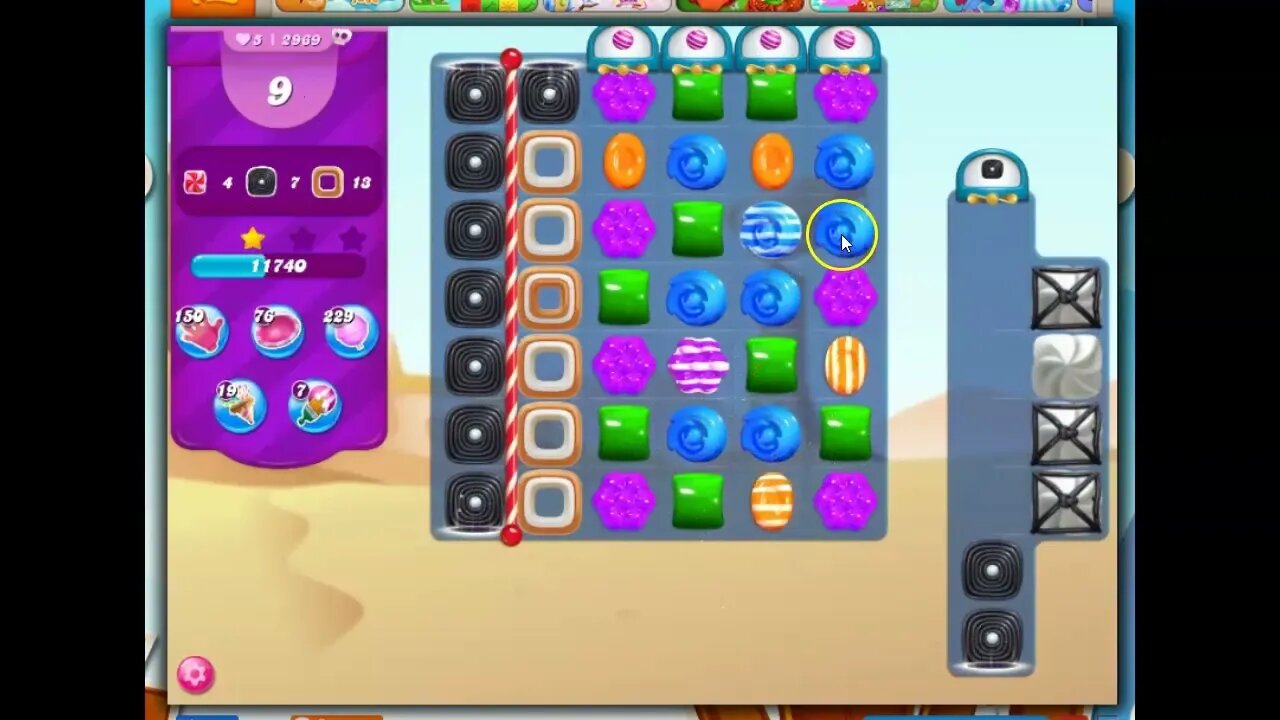 Candy Crush Level 2969 Talkthrough, 18 Moves 0 Boosters