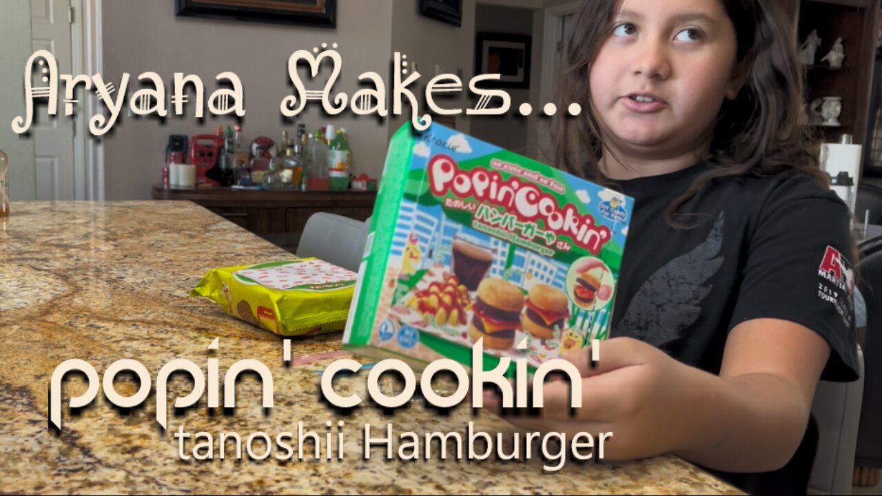Aryana Makes Popin' Cookin' tanoshii Hamburger (so cute and so fun) Candy Food