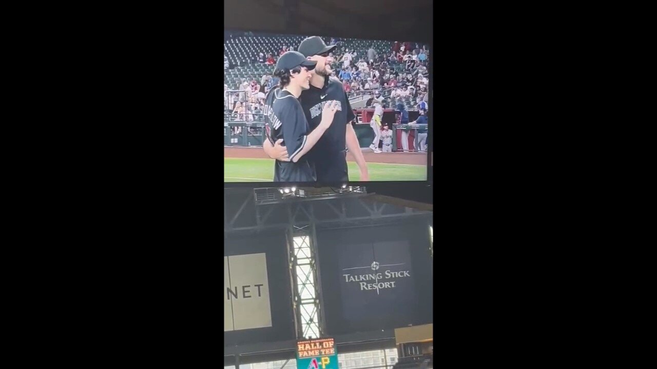 Michael Longfellow Dbacks 1st pitch