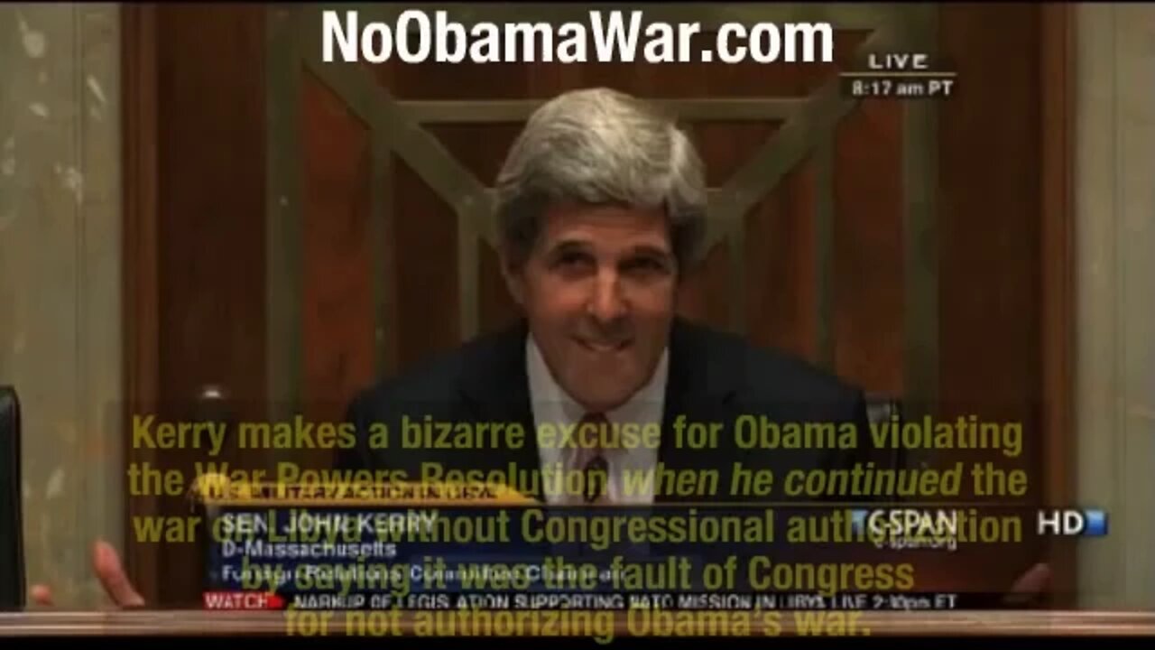 Kerry's Bizarre Excuse for Obama Violating War Powers