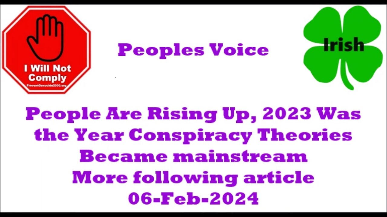 The People Are Rising Up 2023 Was the Year Conspiracy Theories Became Mainstream -06-Feb-2024