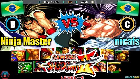 Samurai Shodown II (Ninja Master Vs. nicafs) [Brazil Vs. Brazil]