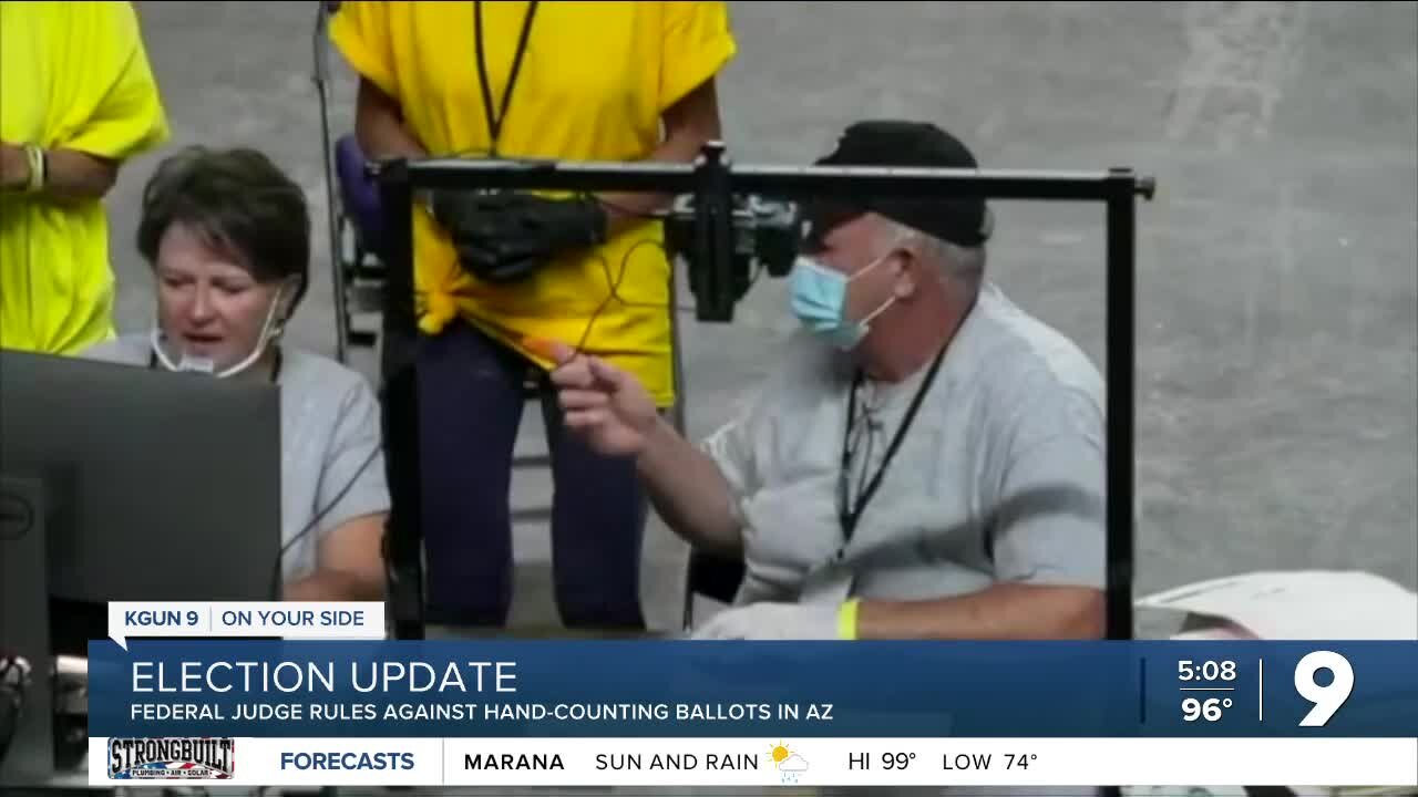 Judge declines to require hand count of Arizona ballots