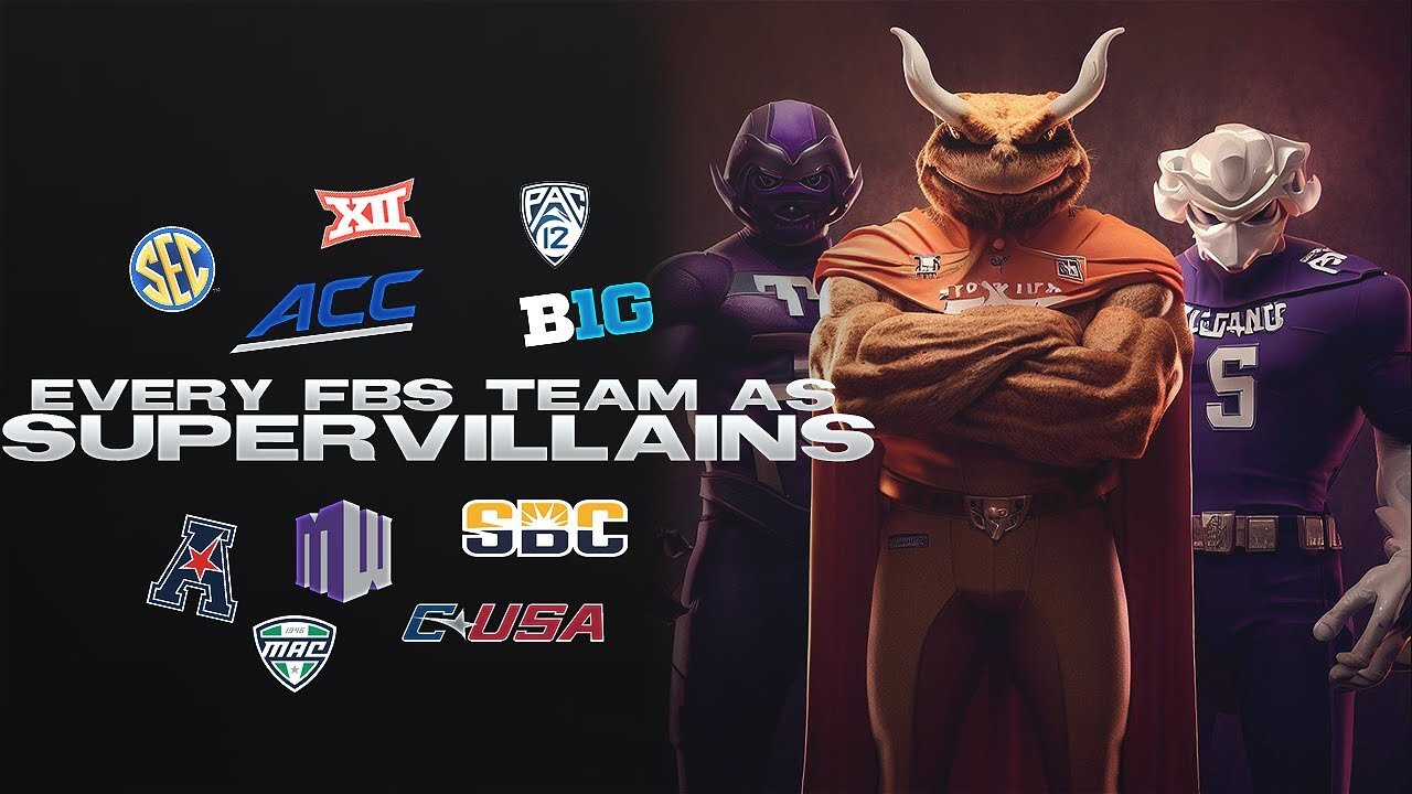 Every FBS College Football Team as a A.I SuperVillain