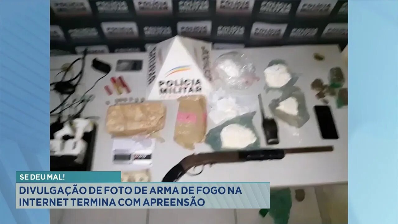Se deu Mal: Divulgação de foto de arma de fogo na internet termina com apreensão em GV.