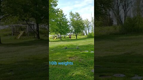 Discus Throw practice with 10lb weights 💪, Crazy 🤪 old man
