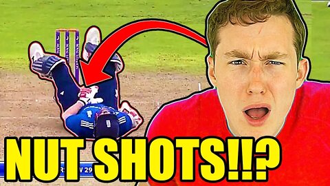 AMERICAN REACTS TO CRICKET NUT SHOTS FOR THE FIRST TIME (brutal...)