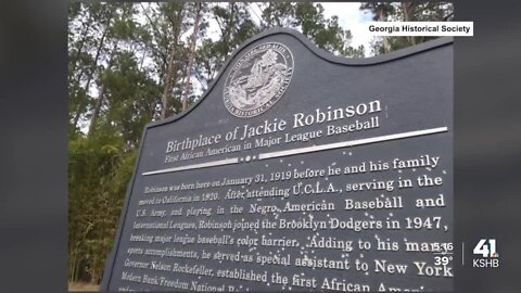 Vandalized marker of Jackie Robinson's birthplace coming to NLBM