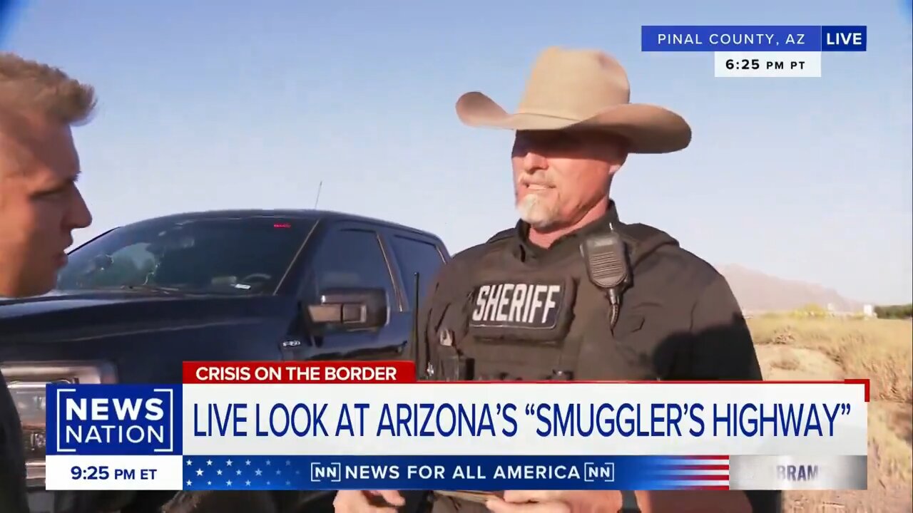 Pinal County's Sheriff Lamb conducts a stop along "Smuggler's Highway."