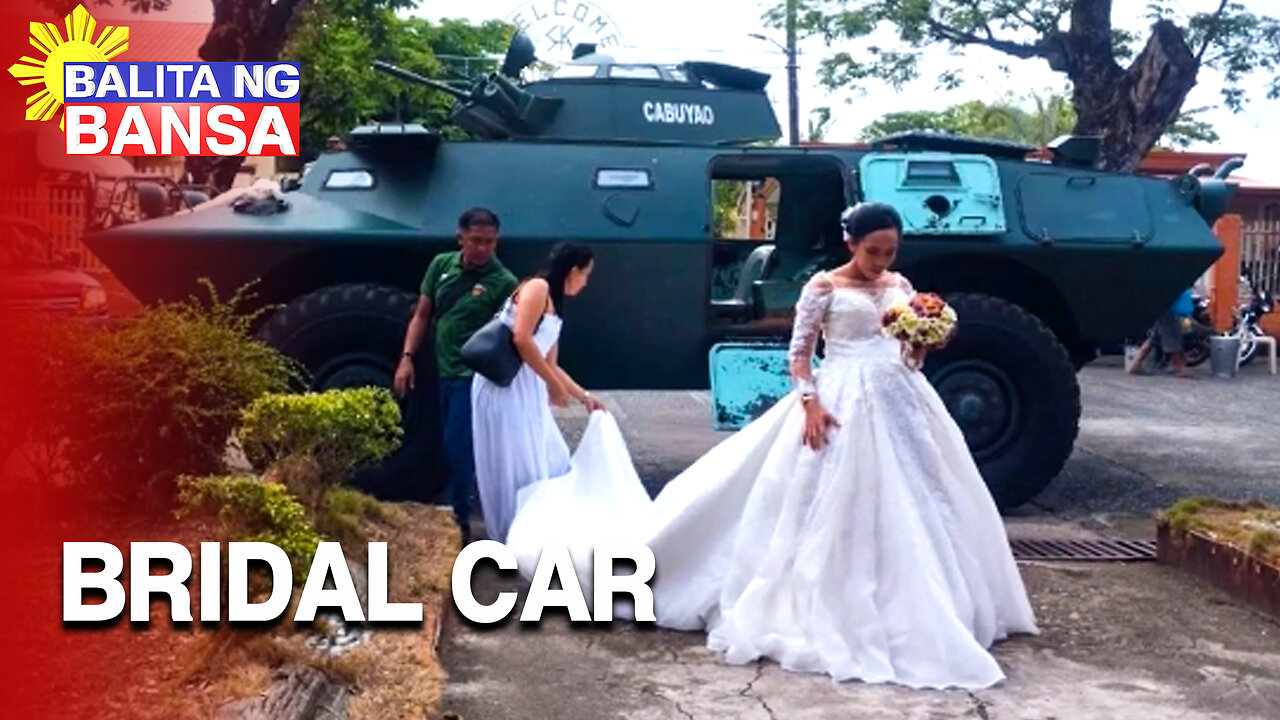 Armored vehicle, sorpresang naging bridal car ng isang bride sa Gamu, Isabela