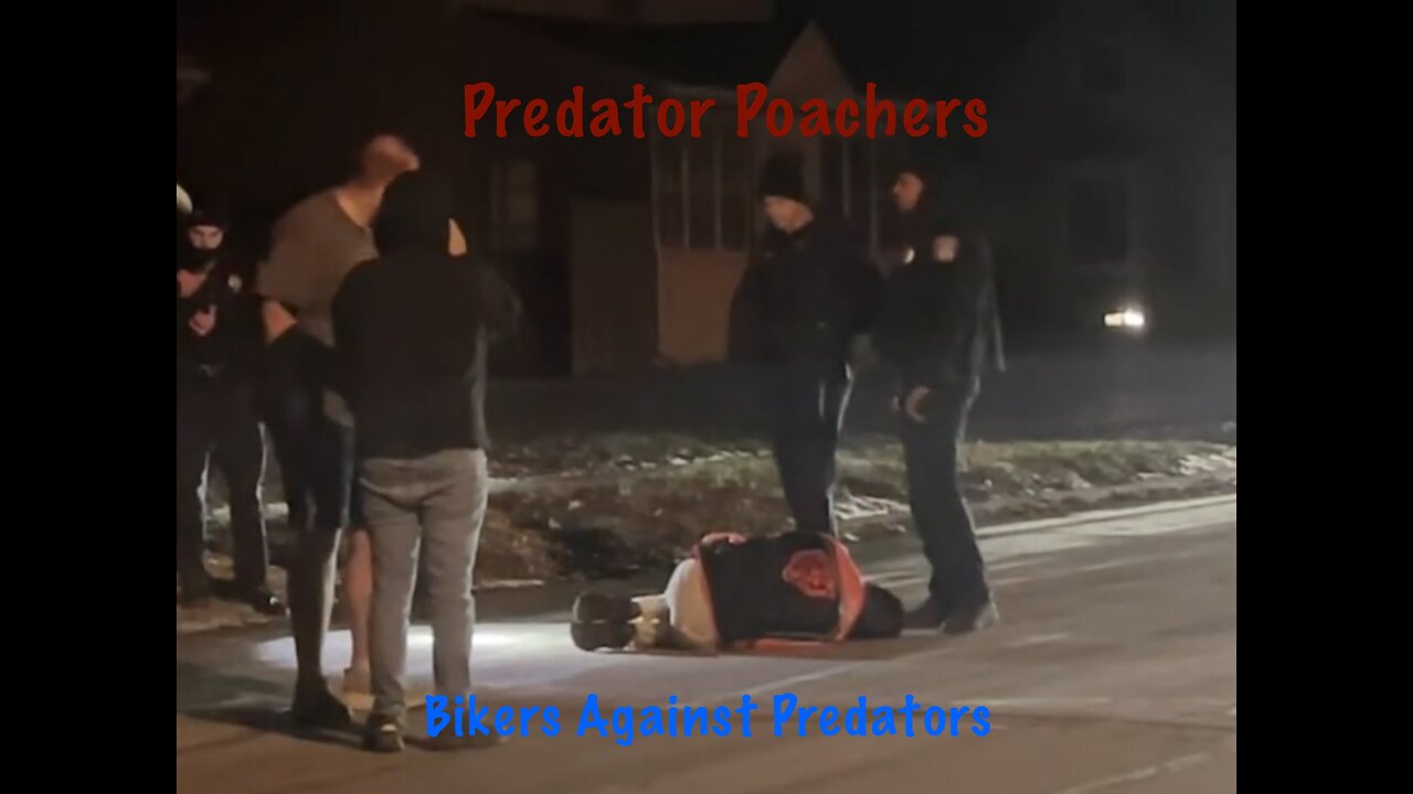 Alex Rosen aka Gordon Flowers & Bikers Against Predators drops to fetal position runs 2 feet