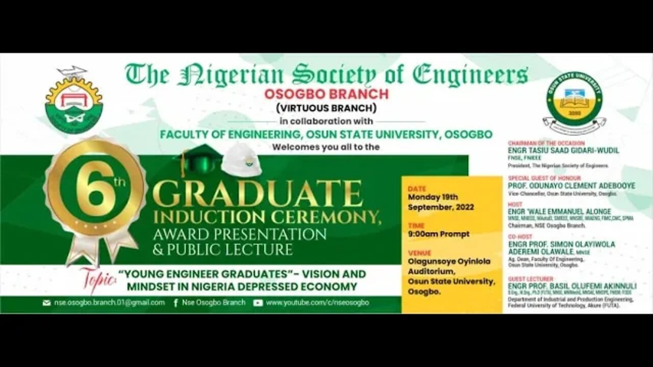 6th Osun State University Graduate Induction Ceremony