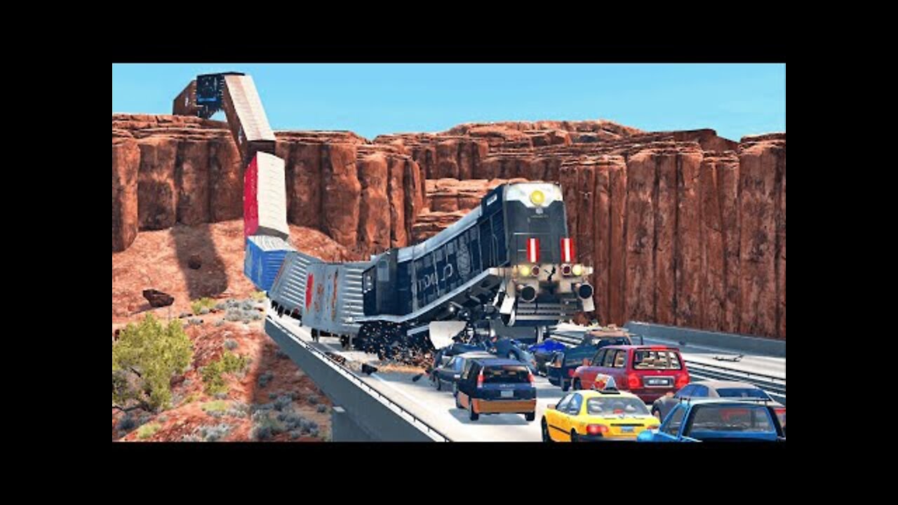 RUNAWAY HELL │ Epic Train Chase and Crash - BeamNG.drive