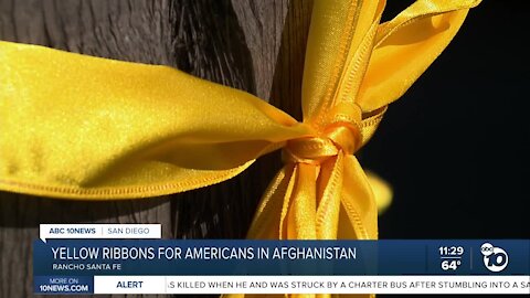 Yellow ribbons for Americans in Afghanistan