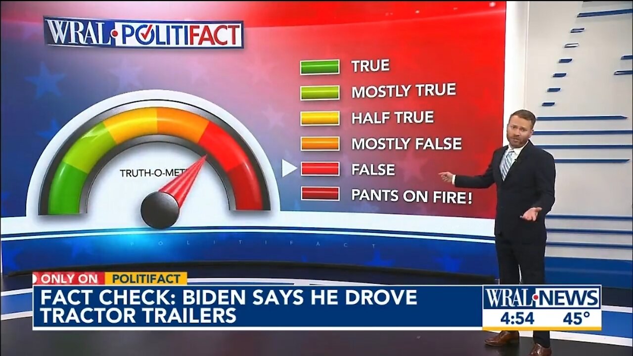 Local Station Calls Out Biden’s Lie That He "Used To Drive A Tractor-Trailer"