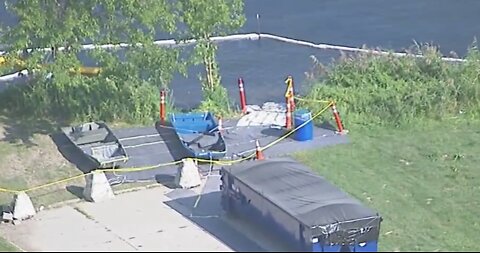 Crews work to clean up diesel spill into Detroit River from closed Trenton hospital