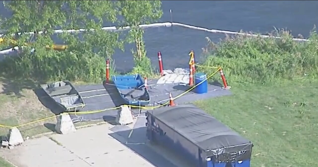 Crews work to clean up diesel spill into Detroit River from closed Trenton hospital