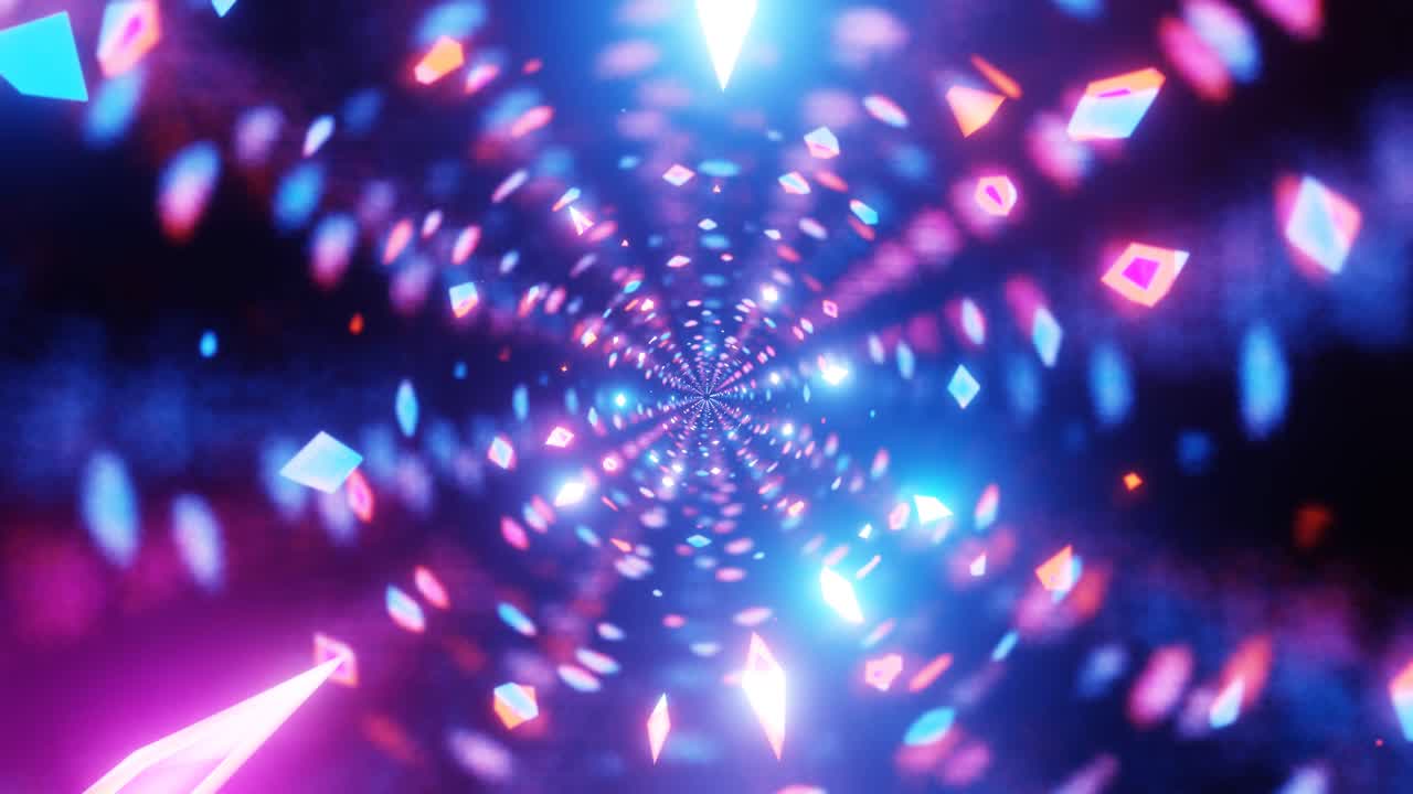 FREE background video vj loop | glowing futuristic neon tunnel vj loop