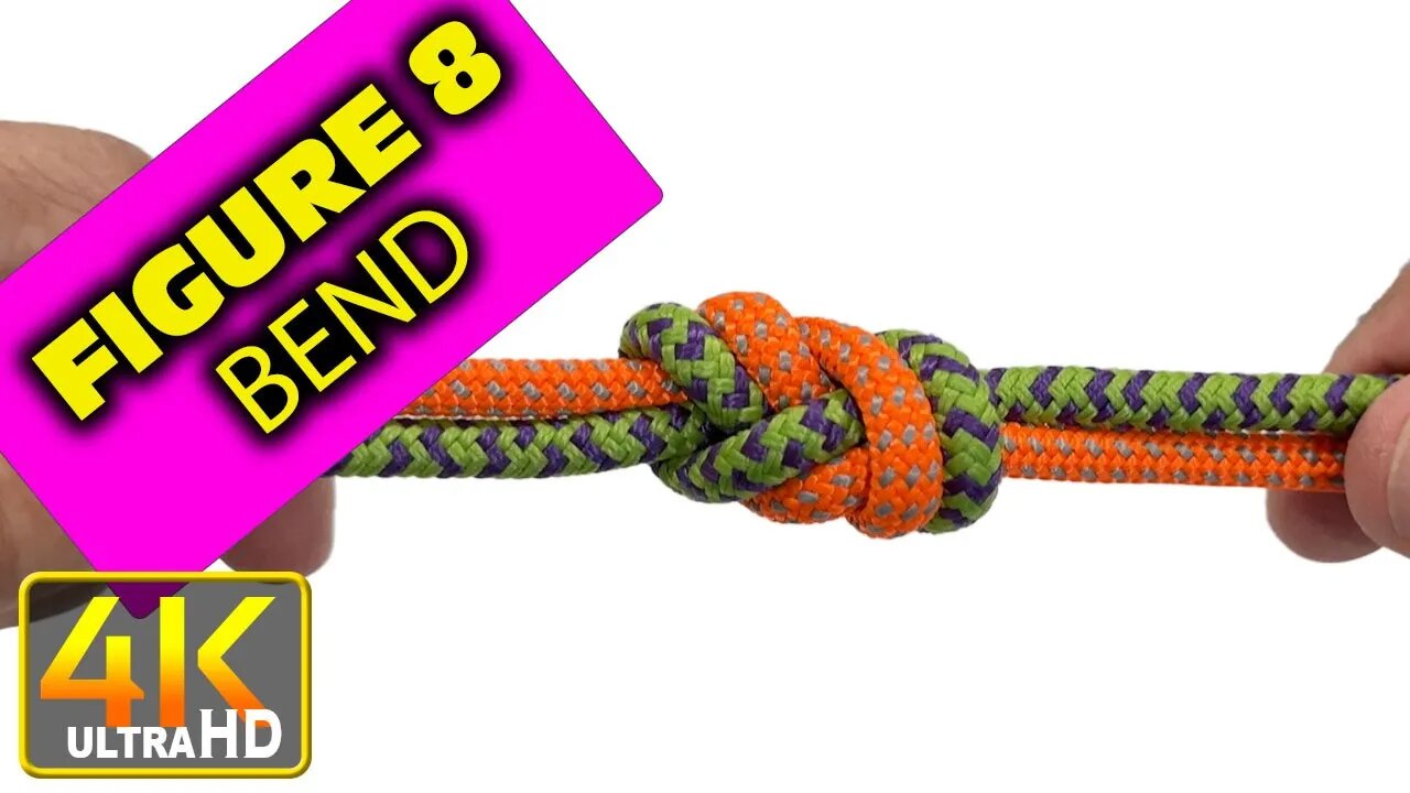 Figure 8 Bend How to Tie Connect Two Ropes Safely (4k UHD) #knottying