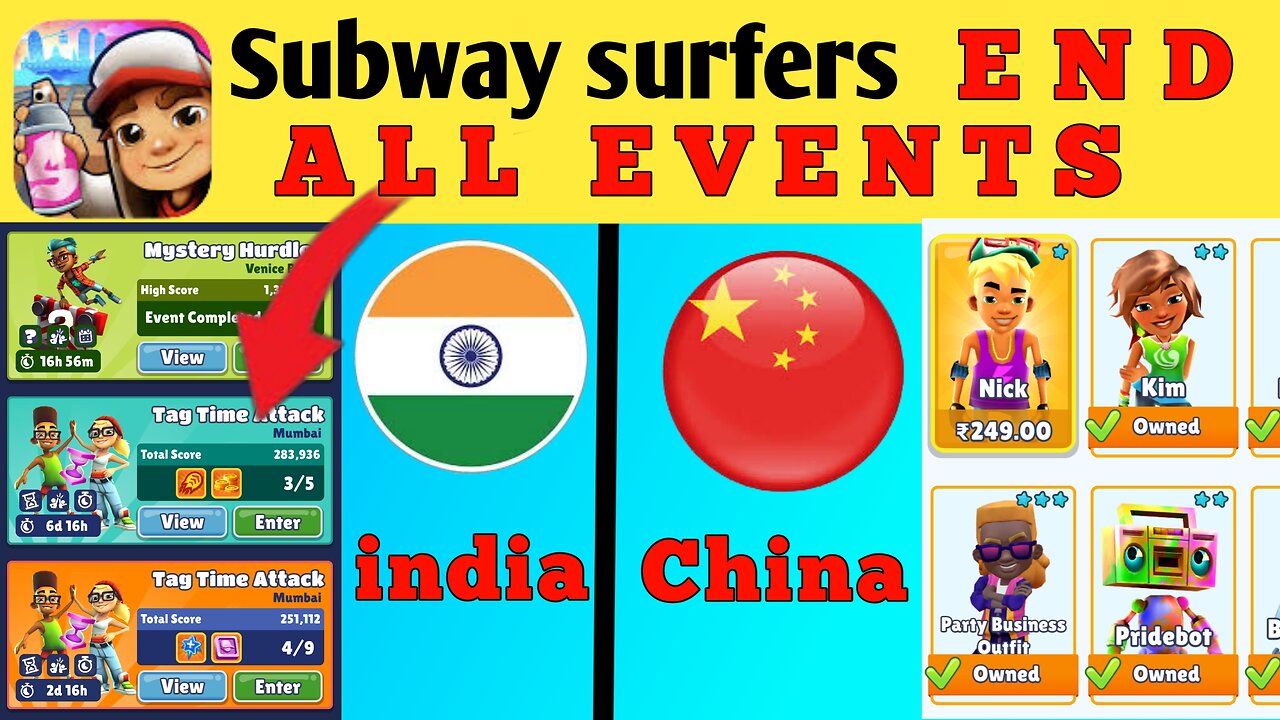 Subway surfers all Events Ending