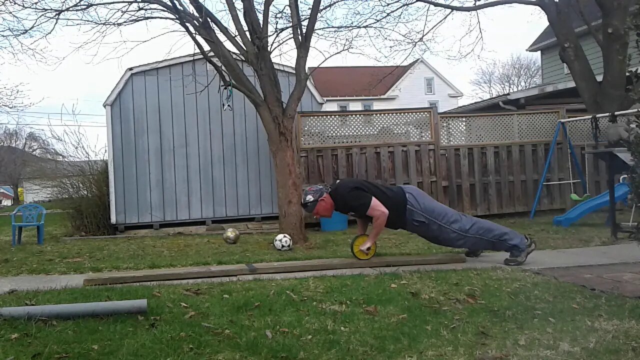Iron Core - Stand Ab Wheel Pushup Rollouts