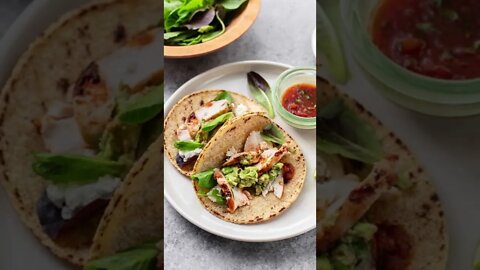 Coconut Lime Chicken Tacos tiktok recipe #shorts