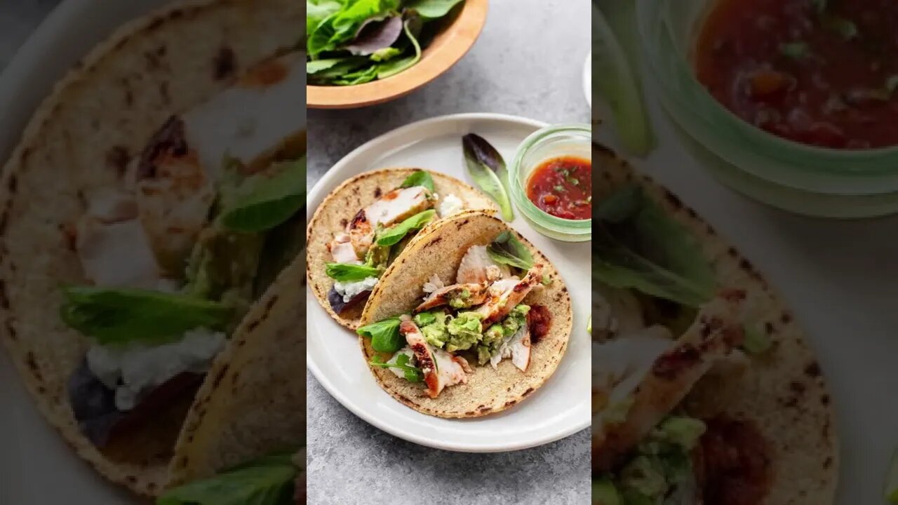 Coconut Lime Chicken Tacos tiktok recipe #shorts